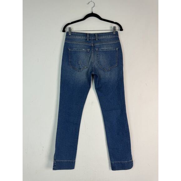 SER.O.YA Luca Lace Up Distressed Skinny Ankle Jeans in Cyprus Size 25 - Picture 2 of 16